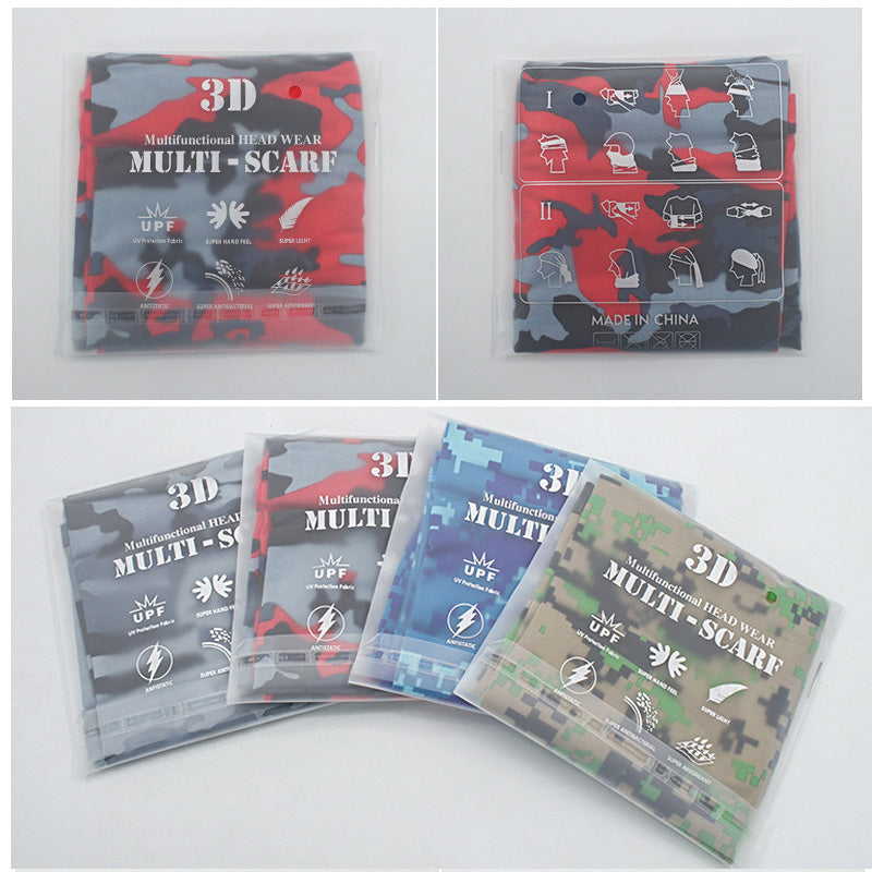 Tactical Outdoor Sport Bandana Tube Scarf Military Face Cover Neck Gaiter Half Mask  Headband For F 3