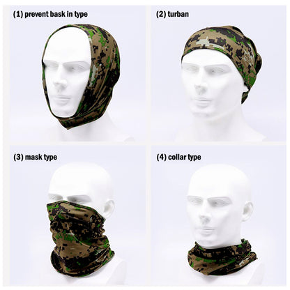 Tactical Outdoor Sport Bandana Tube Scarf Military Face Cover Neck Gaiter Half Mask  Headband For F 5