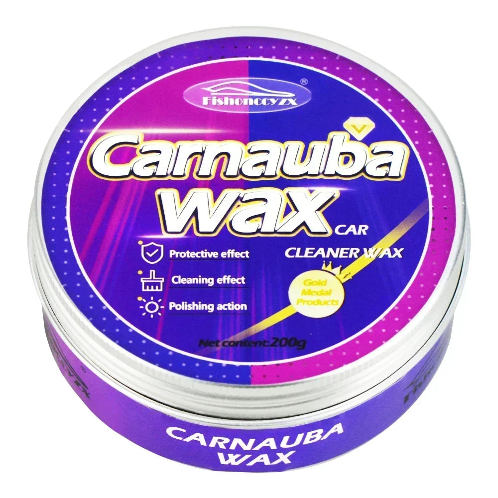 Premium Carnauba Car Wax Paste, Brazilian Polishing Wax for Auto Paint Care, High Gloss Shine Super Hydrophobic Coating