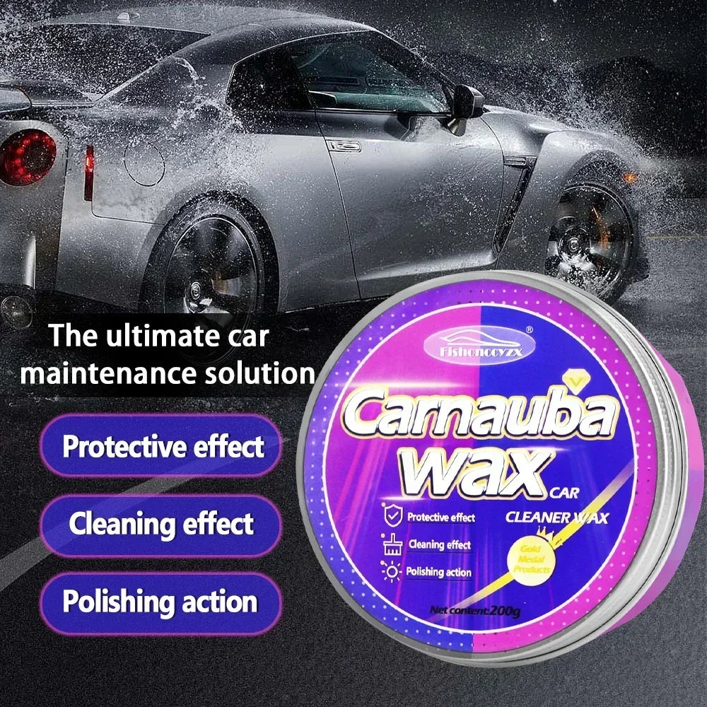 Premium Carnauba Car Wax Paste, Brazilian Polishing Wax for Auto Paint Care, High Gloss Shine Super Hydrophobic Coating