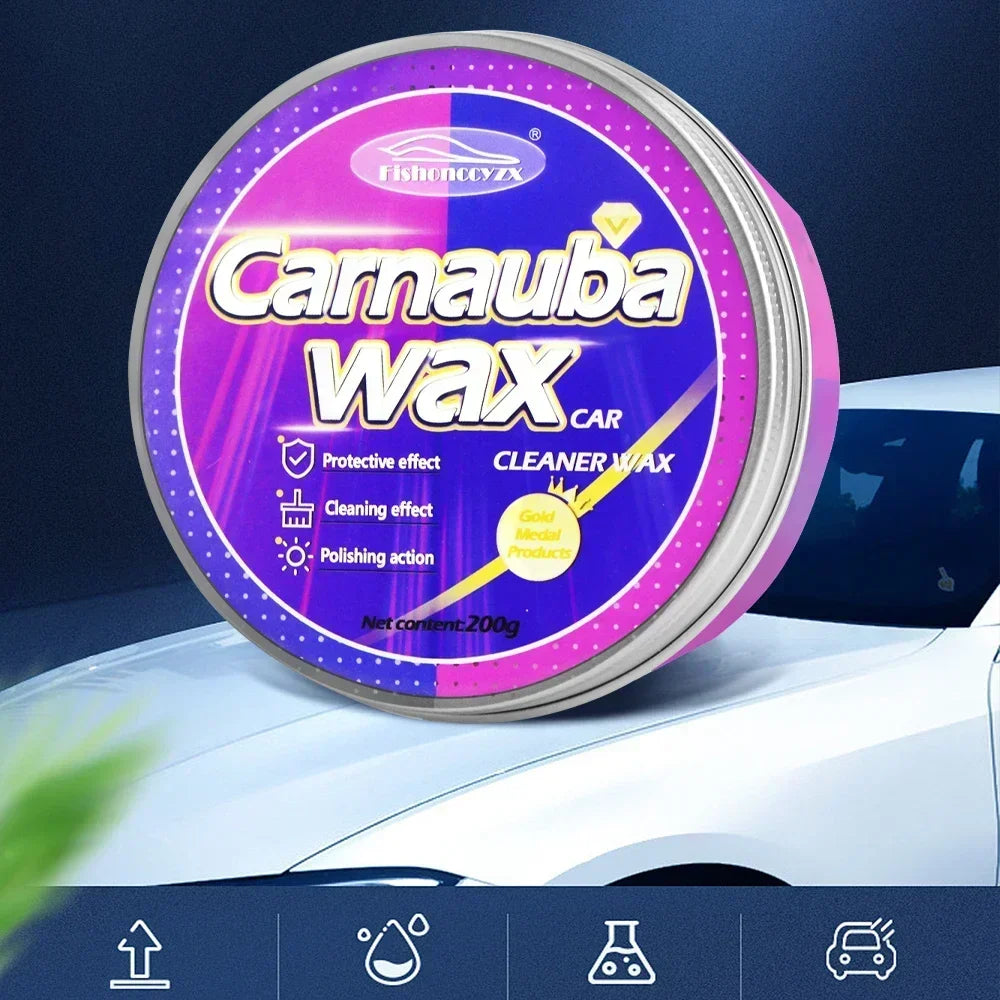 Premium Carnauba Car Wax Paste, Brazilian Polishing Wax for Auto Paint Care, High Gloss Shine Super Hydrophobic Coating