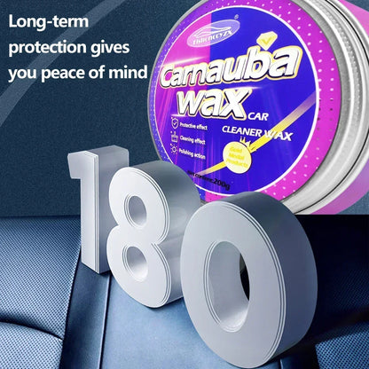 Premium Carnauba Car Wax Paste, Brazilian Polishing Wax for Auto Paint Care, High Gloss Shine Super Hydrophobic Coating