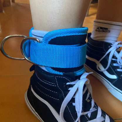 Premium Cable Ankle Straps Double D Ring Cuffs, Gym Workout Support for Glutes, Legs Strength Training & Sport Safety