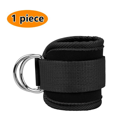 Premium Cable Ankle Straps Double D Ring Cuffs, Gym Workout Support for Glutes, Legs Strength Training & Sport Safety