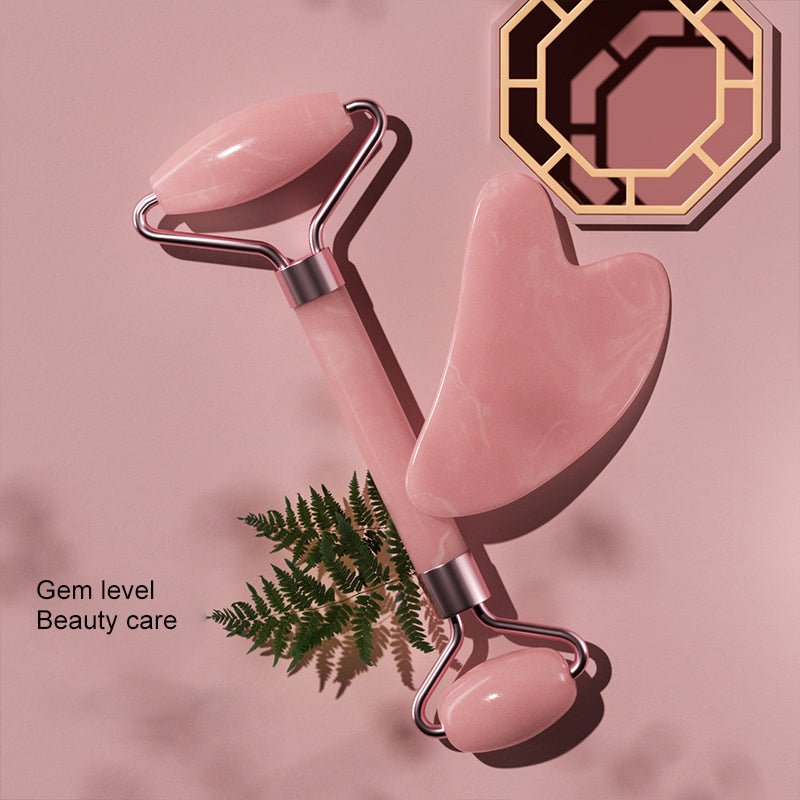 Dual-Ended Resin Facial Massage Roller for Face, Neck & Eyes – Gua Sha Scraping Board for Skincare, Wrinkle Reduction &