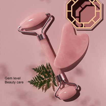 Dual-Ended Resin Facial Massage Roller for Face, Neck & Eyes – Gua Sha Scraping Board for Skincare, Wrinkle Reduction &