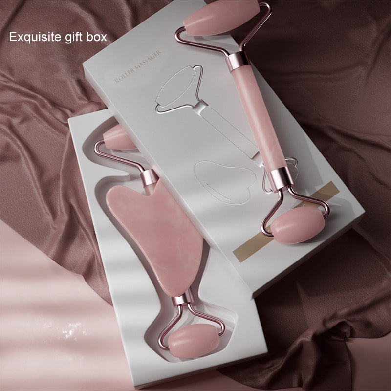 Dual-Ended Resin Facial Massage Roller for Face, Neck & Eyes – Gua Sha Scraping Board for Skincare, Wrinkle Reduction &