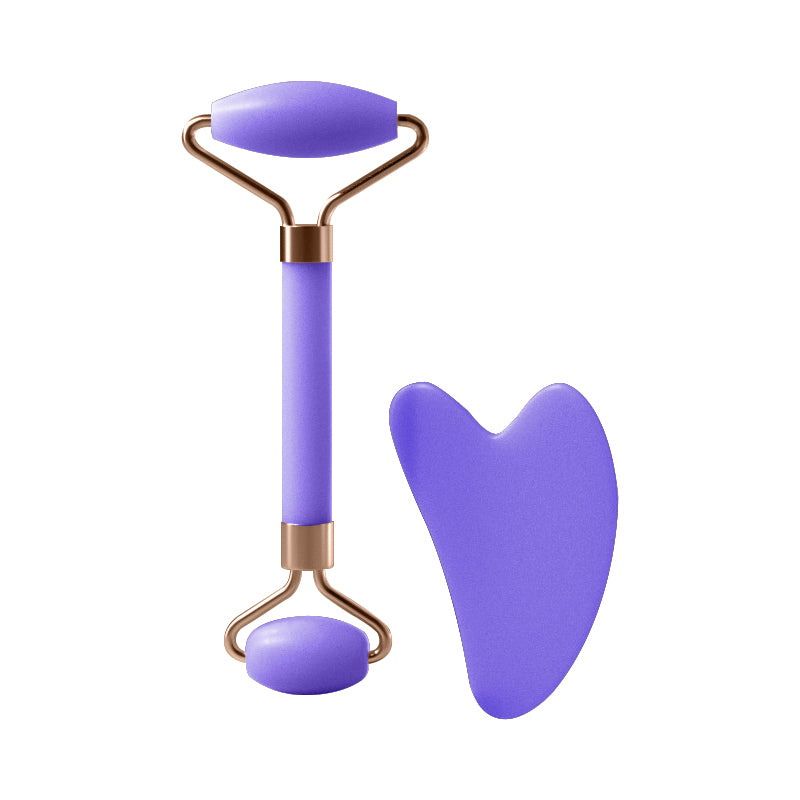 Dual-Ended Resin Facial Massage Roller for Face, Neck & Eyes – Gua Sha Scraping Board for Skincare, Wrinkle Reduction &