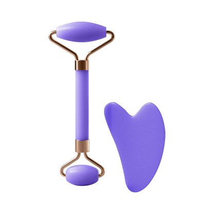 Dual-Ended Resin Facial Massage Roller for Face, Neck & Eyes – Gua Sha Scraping Board for Skincare, Wrinkle Reduction &
