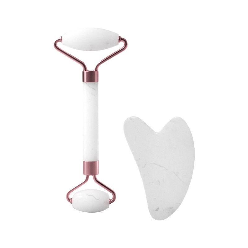 Dual-Ended Resin Facial Massage Roller for Face, Neck & Eyes – Gua Sha Scraping Board for Skincare, Wrinkle Reduction &