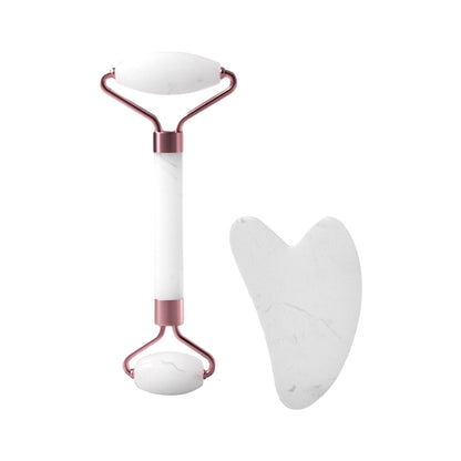 Dual-Ended Resin Facial Massage Roller for Face, Neck & Eyes – Gua Sha Scraping Board for Skincare, Wrinkle Reduction &