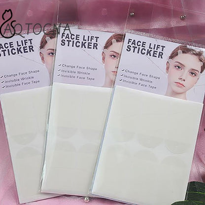 Invisible Thin Face Stickers, V-Shape Fast Lifting Facial Lift Up Tape for Neck, Eye & Double Chin Wrinkle Reduction