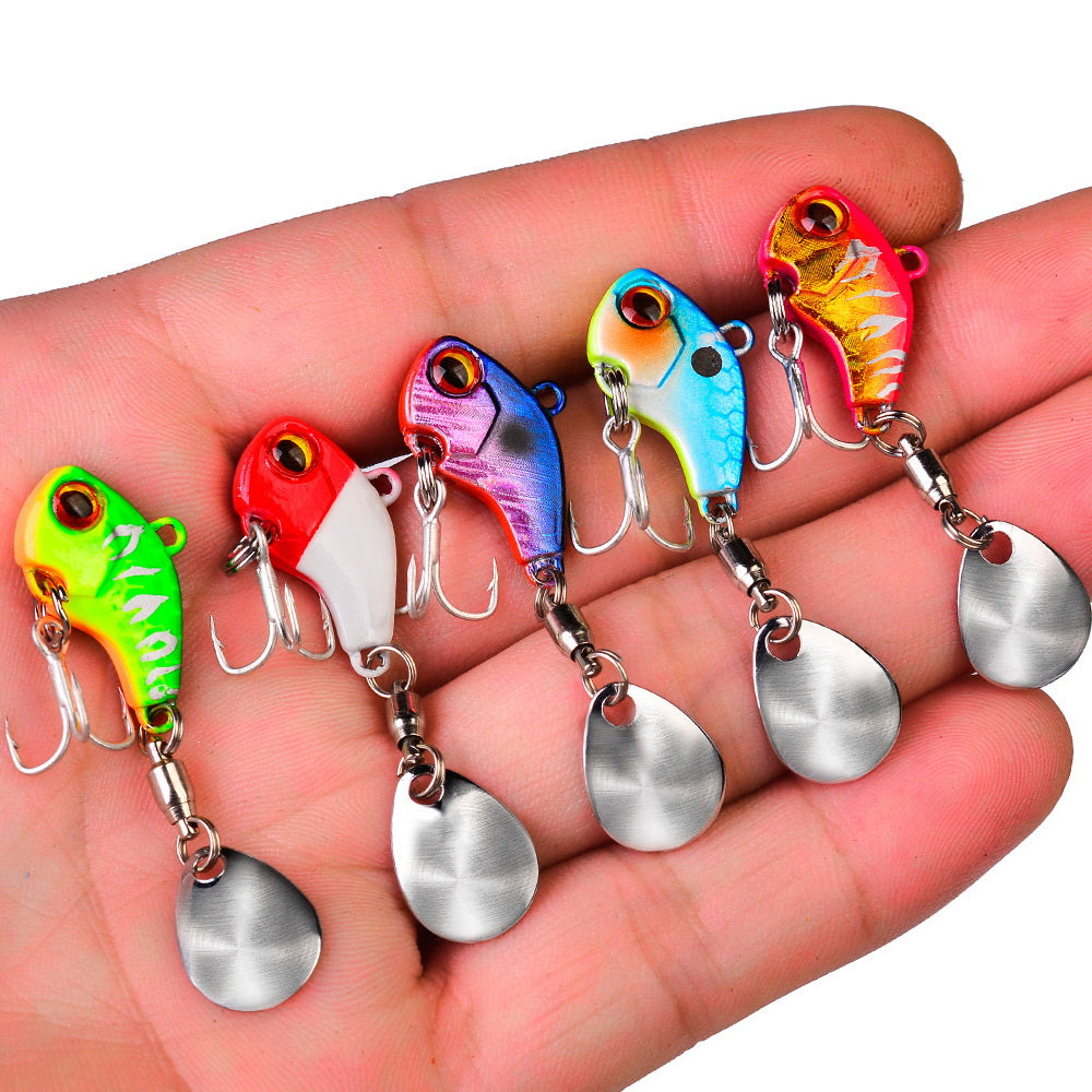 Fishing Lures Wobble Rotating Metal Vib Vibration Bait Hard Artificial Spinner Spoon Lure Pesca For 4