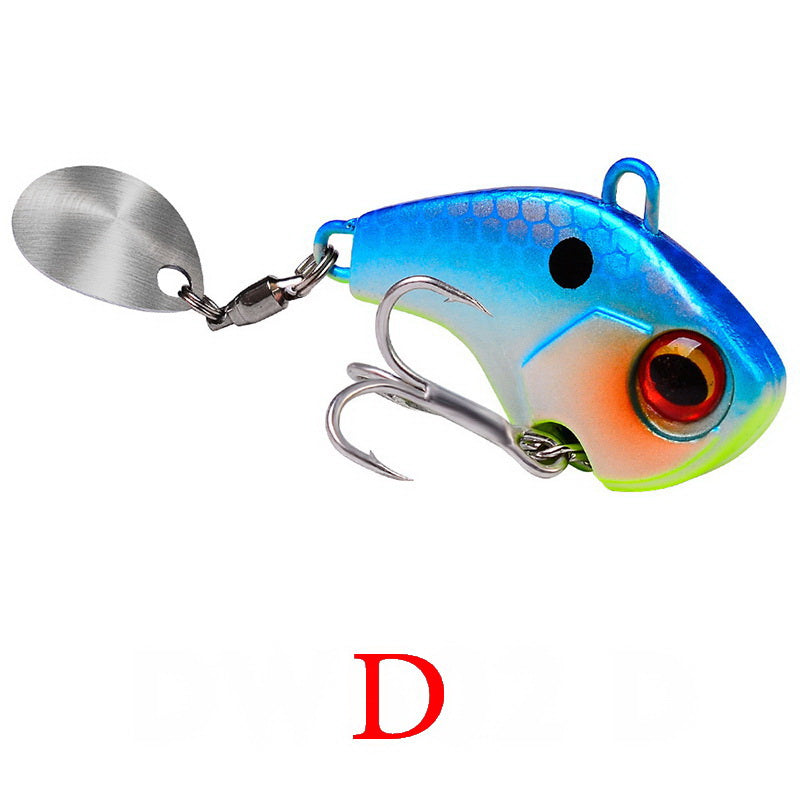 Fishing Lures Wobble Rotating Metal Vib Vibration Bait Hard Artificial Spinner Spoon Lure Pesca For 9