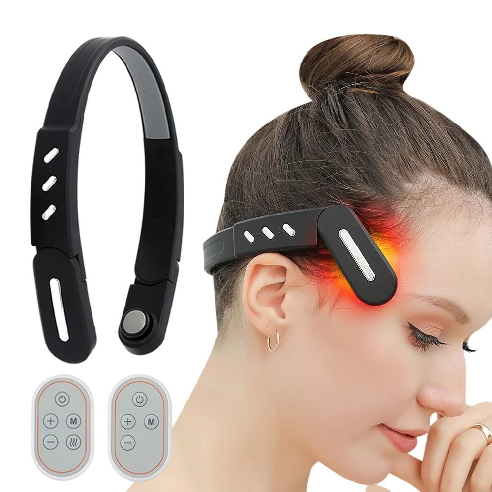 Electric EMS Head Massager with Heat and Vibration Therapy