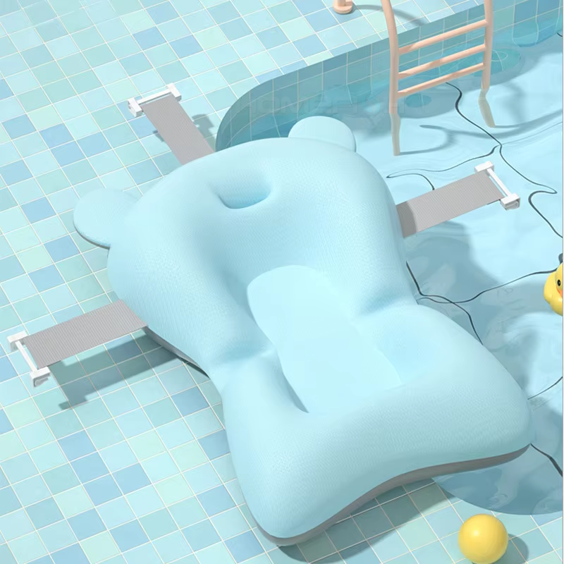 Baby Bath Support Pad,Adjustable Floating Seat for Newborns,Infant Safety Bath Net with Non Slip Design,Spine Support