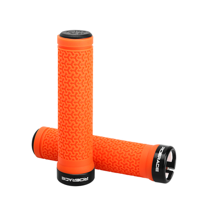 Bicycle Handlebar Grips MTB Mountain Bike Non-Slip Rubber Lock-On Covers, Single-Sided Locking Cycling Handle Grips