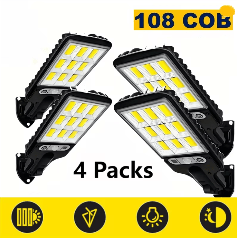 SolarSense 4 Pack Waterproof LED Outdoor Motion Sensor Light 4