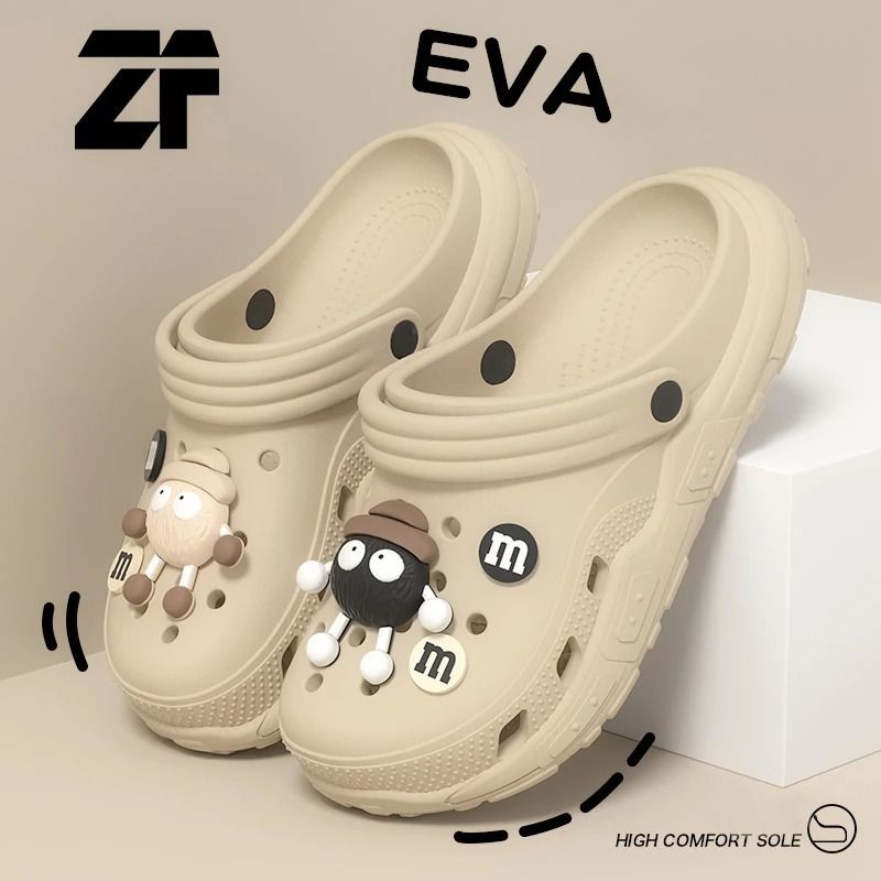 Cartoon Charms Clogs Eva Soft Summer House Slippers