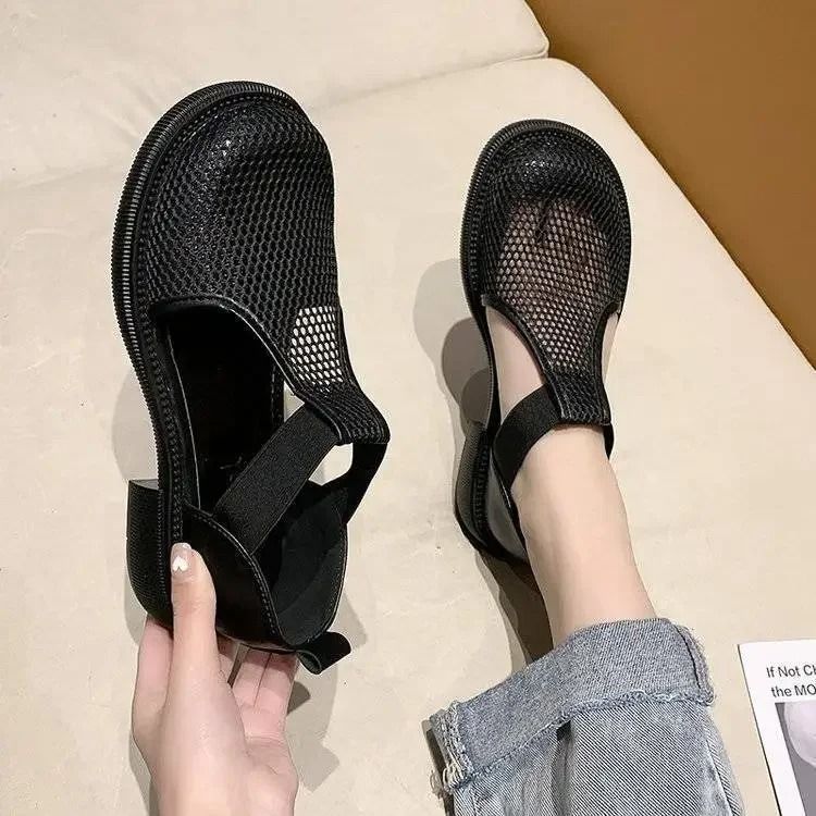 Closed Toe Breathable Flat Sandals For Women With Buckle Strap 6