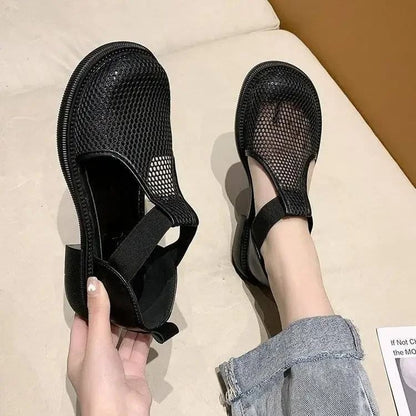 Closed Toe Breathable Flat Sandals For Women With Buckle Strap 6