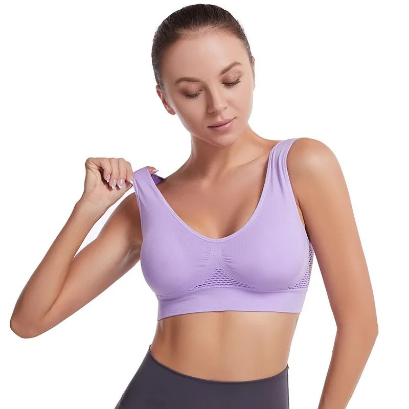 Plus Size Seamless Push Up Sports Bra Breathable Comfortable 3