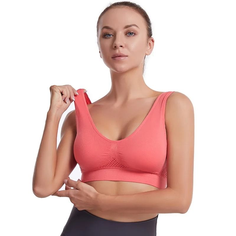 Plus Size Seamless Push Up Sports Bra Breathable Comfortable 4