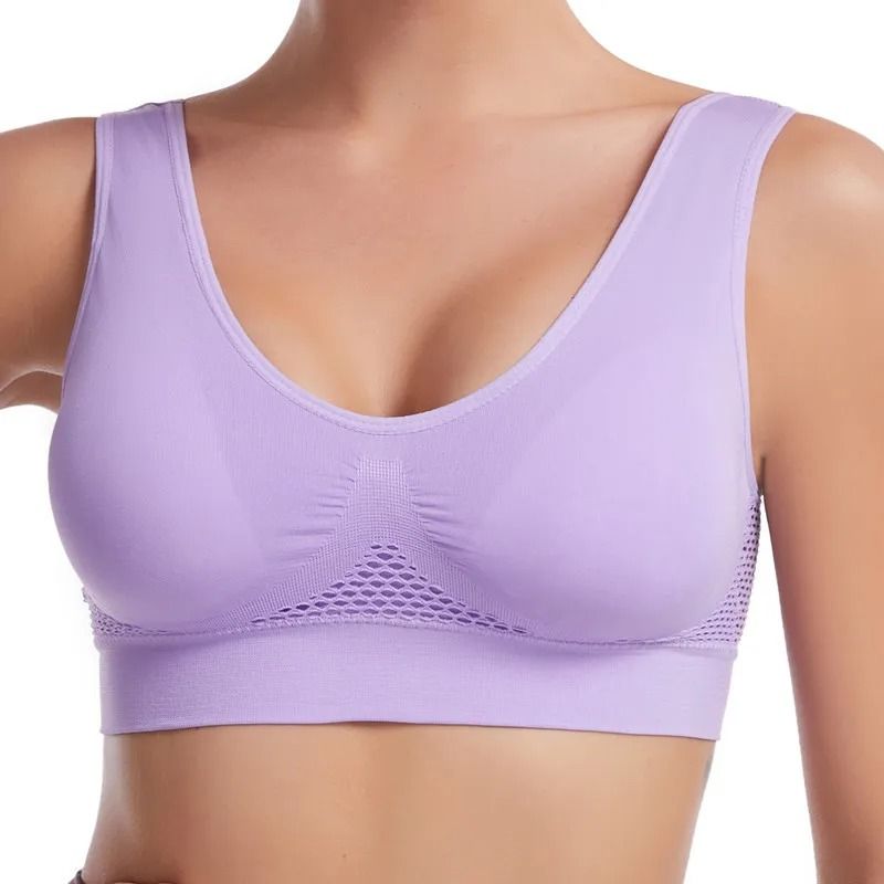 Plus Size Seamless Push Up Sports Bra Breathable Comfortable 10