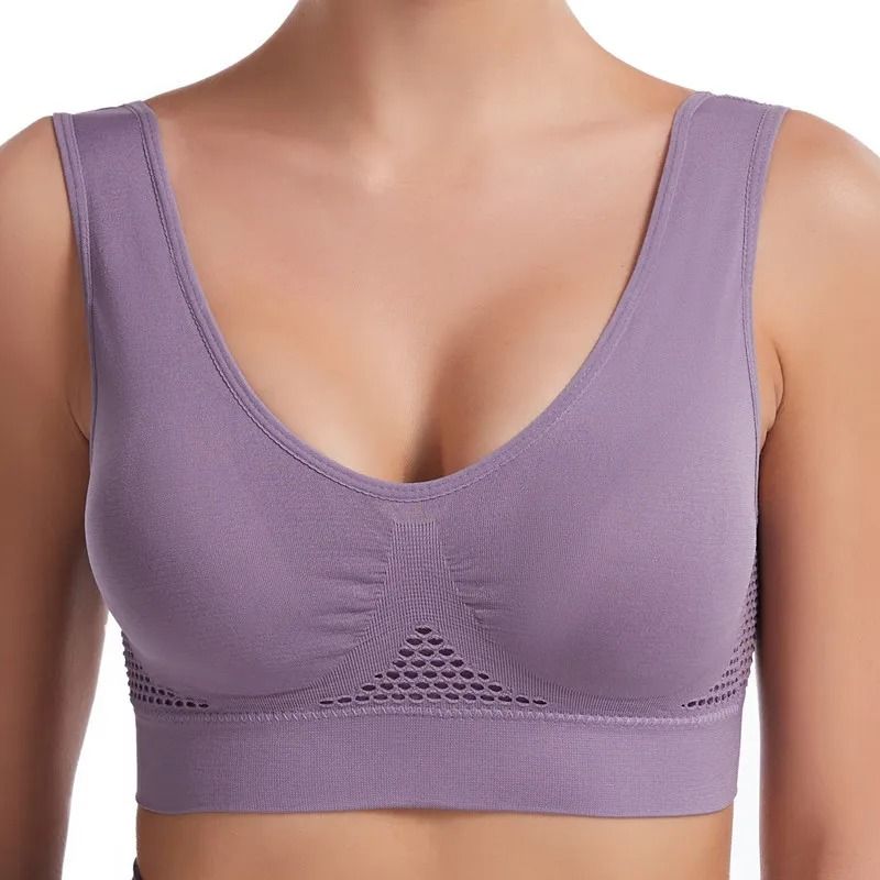 Plus Size Seamless Push Up Sports Bra Breathable Comfortable 5