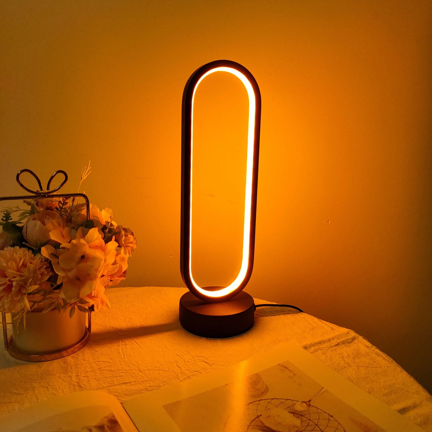 Ring Style LED Night Light With ThreeColor Dimming 1