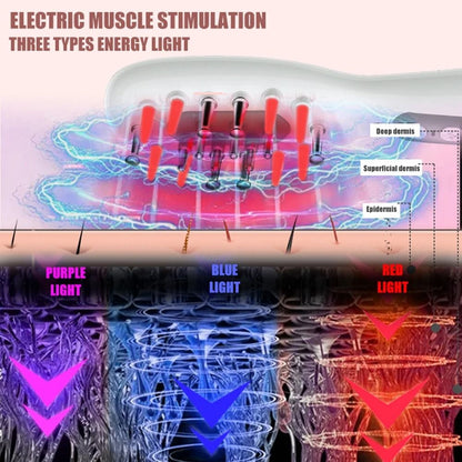 Electric Hair Care Comb Micro Current Massage Comb Hair Conditioner LED Colored Light Radio Frequen 3
