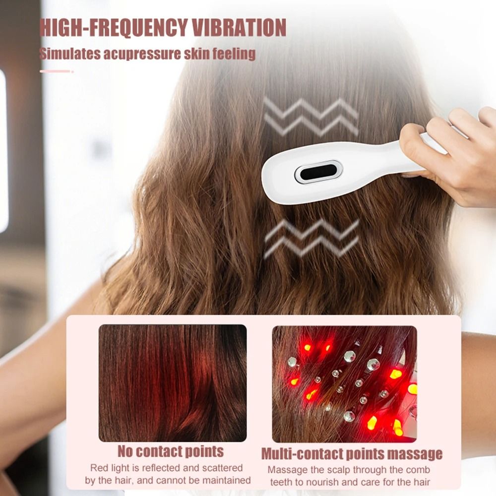 Electric Hair Care Comb Micro Current Massage Comb Hair Conditioner LED Colored Light Radio Frequen 4