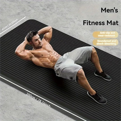 NBR Non Slip Thick Yoga Mat Durable Home Fitness Exercise Mat
