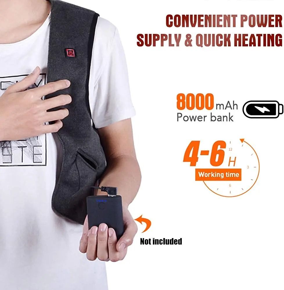 Mens Graphene Heated Vest USB Charging Padded Thermal Winter Jacket For Outdoor Cold Weather Wear 2