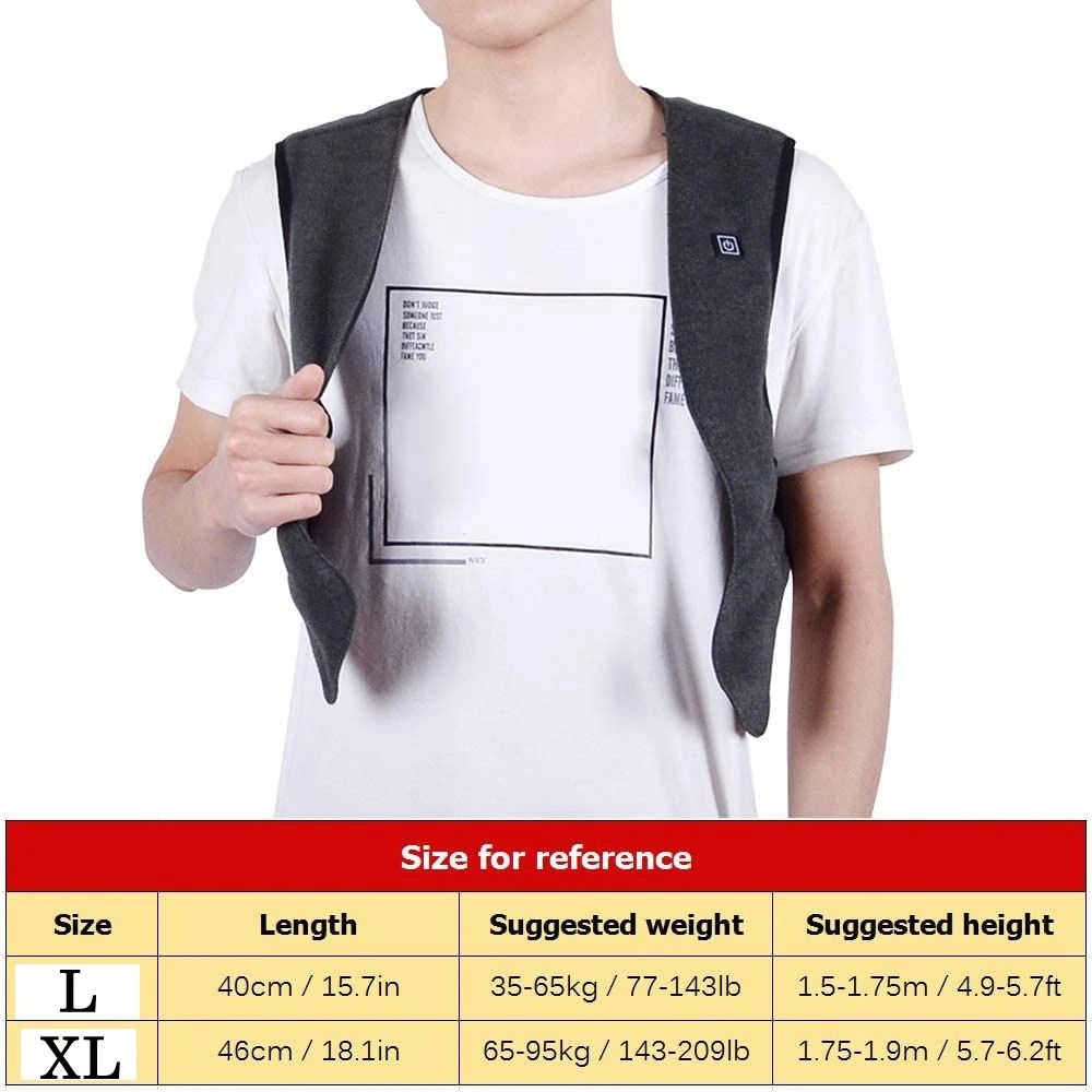 Mens Graphene Heated Vest USB Charging Padded Thermal Winter Jacket For Outdoor Cold Weather Wear 3