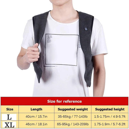 Mens Graphene Heated Vest USB Charging Padded Thermal Winter Jacket For Outdoor Cold Weather Wear 3