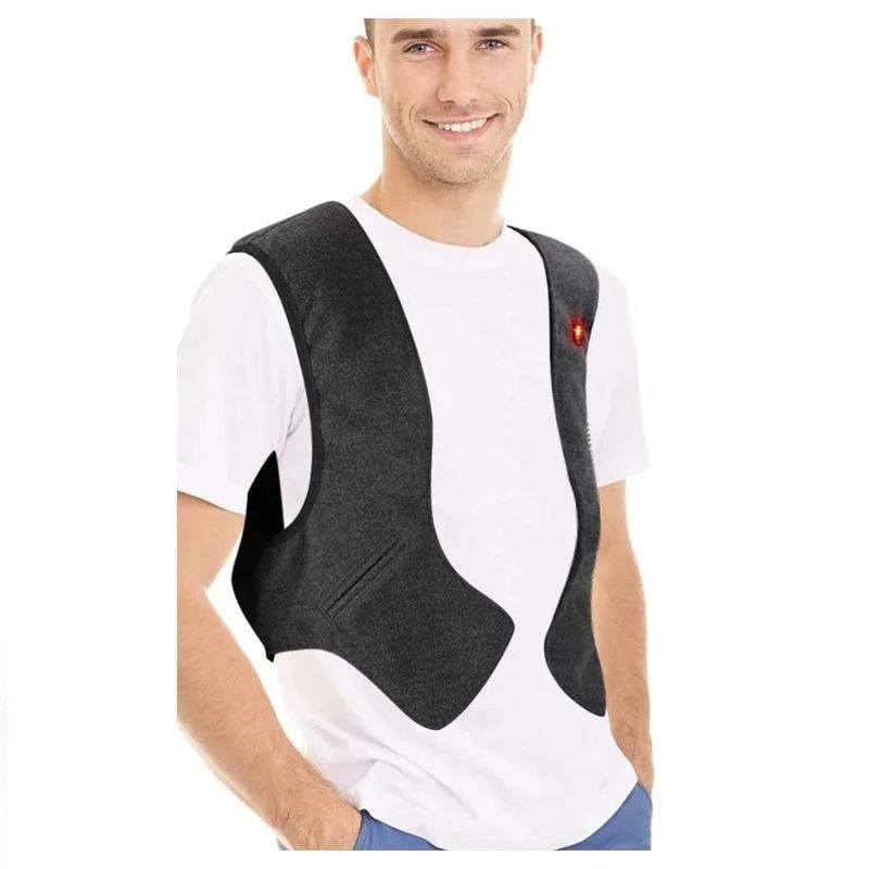 Mens Graphene Heated Vest USB Charging Padded Thermal Winter Jacket For Outdoor Cold Weather Wear 6