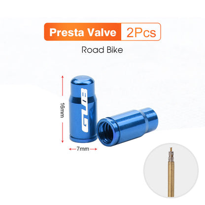 Aluminum CNC Bicycle Valve Caps For Schrader Presta AV FV MTB Road Bike Dustproof Tyre Tube Gas Noz 6