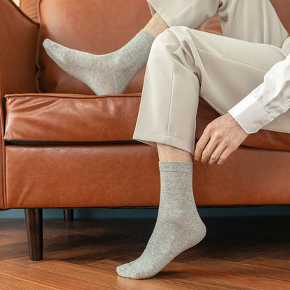 Men's Cotton Socks, Soft, Breathable Black and White Business Crew Socks for Office, Formal, Daily Wear, New Style