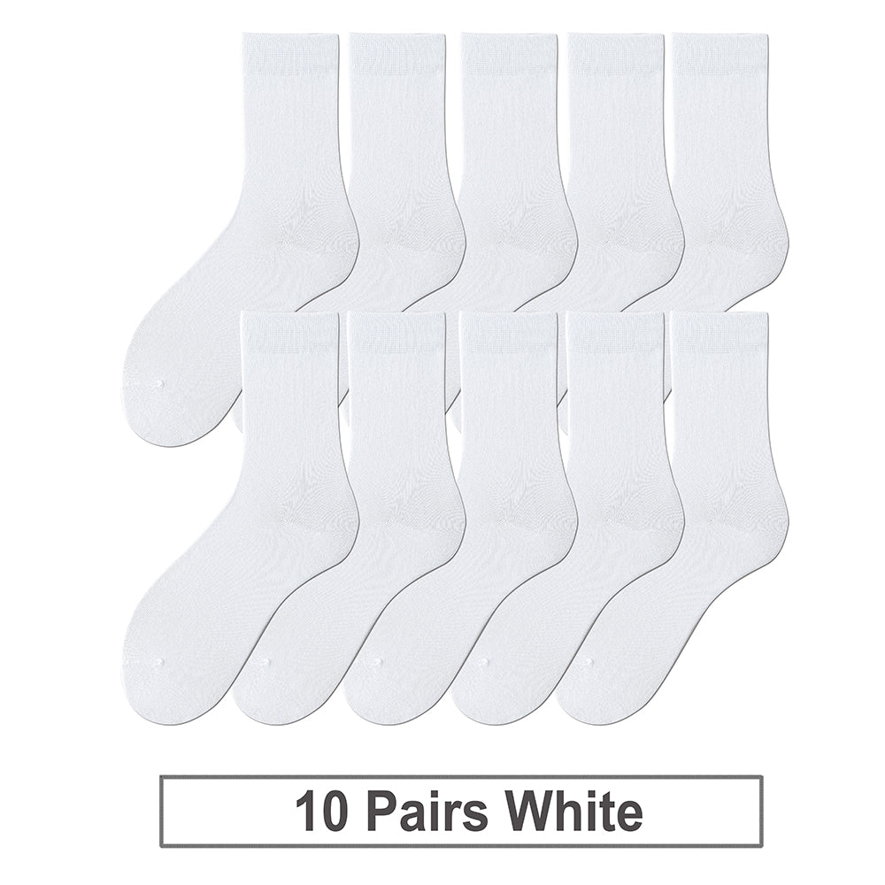 Men's Cotton Socks, Soft, Breathable Black and White Business Crew Socks for Office, Formal, Daily Wear, New Style