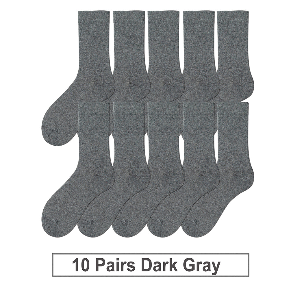 Men's Cotton Socks, Soft, Breathable Black and White Business Crew Socks for Office, Formal, Daily Wear, New Style