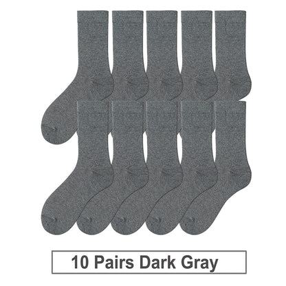 Men's Cotton Socks, Soft, Breathable Black and White Business Crew Socks for Office, Formal, Daily Wear, New Style