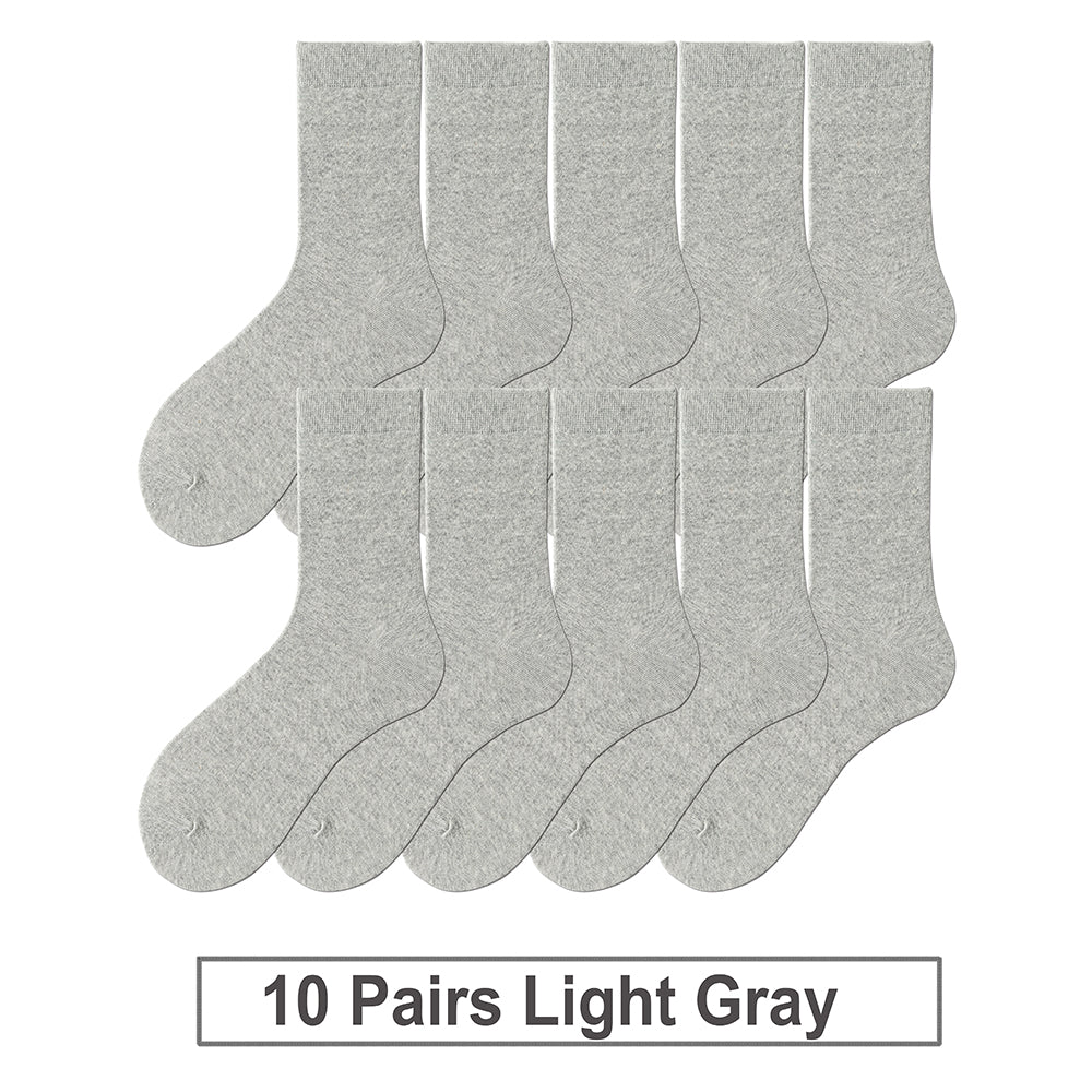 Men's Cotton Socks, Soft, Breathable Black and White Business Crew Socks for Office, Formal, Daily Wear, New Style