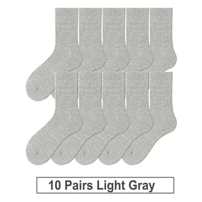 Men's Cotton Socks, Soft, Breathable Black and White Business Crew Socks for Office, Formal, Daily Wear, New Style