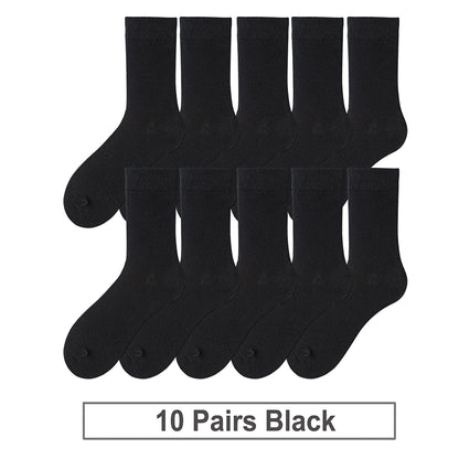 Men's Cotton Socks, Soft, Breathable Black and White Business Crew Socks for Office, Formal, Daily Wear, New Style