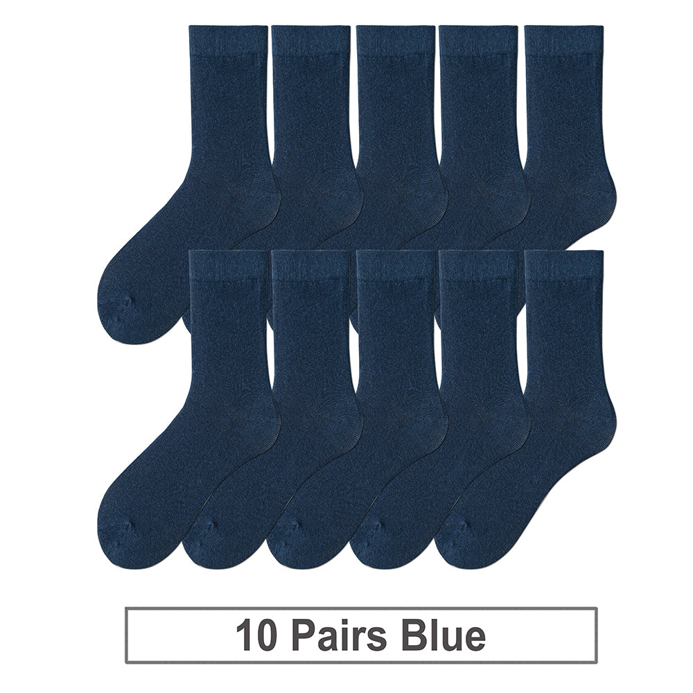 Men's Cotton Socks, Soft, Breathable Black and White Business Crew Socks for Office, Formal, Daily Wear, New Style