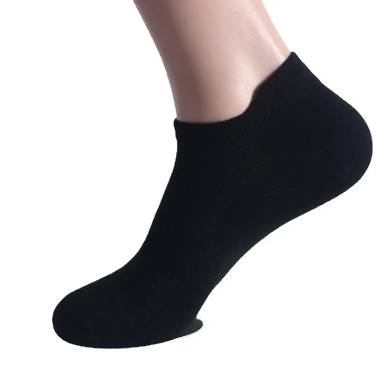 Mesh Cotton Ankle Socks Women Men Student Couple Boat Socks, Plus Size Solid Color Athletic Running No Show Low Cut