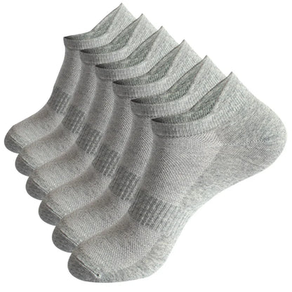 Mesh Cotton Ankle Socks Women Men Student Couple Boat Socks, Plus Size Solid Color Athletic Running No Show Low Cut