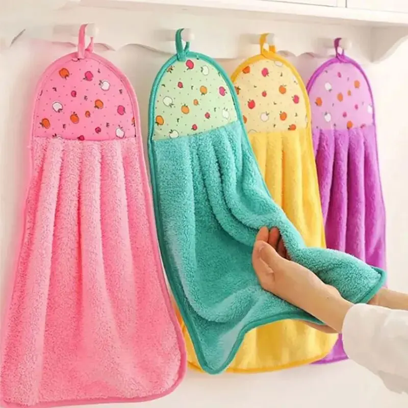 Premium Coral Velvet Bath Towels Set, Soft, Absorbent, and Versatile for Bathroom and Kitchen Use