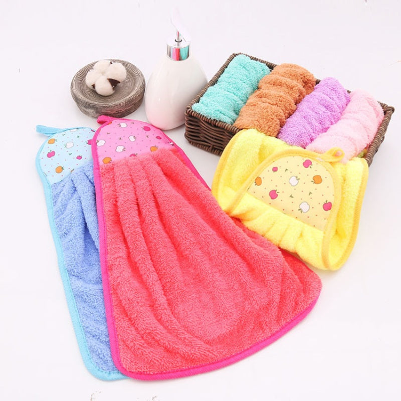 Premium Coral Velvet Bath Towels Set, Soft, Absorbent, and Versatile for Bathroom and Kitchen Use